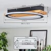 Pompu Lampa sufitowa LED Ecru, Czarny, 1-punktowy