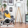 Soungou lampa stojąca kolory naturalne, czarny, 1-punktowy