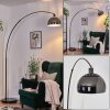 Baloca lampa stojąca, lampa podłogowa łukowa chrom, czarny, 1-punktowy
