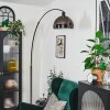 Baloca lampa stojąca, lampa podłogowa łukowa chrom, czarny, 1-punktowy