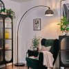 Baloca lampa stojąca, lampa podłogowa łukowa chrom, czarny, 1-punktowy