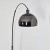 Baloca lampa stojąca, lampa podłogowa łukowa chrom, czarny, 1-punktowy