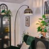 Baloca lampa stojąca, lampa podłogowa łukowa chrom, czarny, 1-punktowy
