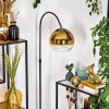 Koyoto lampa stojąca, lampa podłogowa łukowa chrom, czarny, 1-punktowy