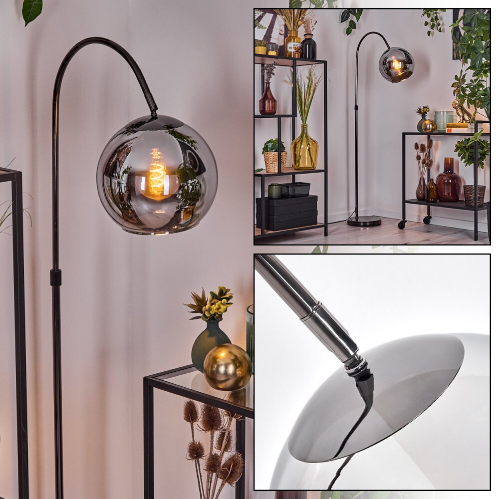 Koyoto Lampa stojąca Chrom, Czarny, 1-punktowy main product photo