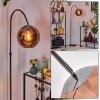 Koyoto Lampa stojąca Chrom, Czarny, 1-punktowy