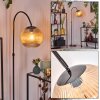 Koyoto lampa stojąca, lampa podłogowa łukowa chrom, czarny, 1-punktowy