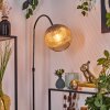 Koyoto lampa stojąca, lampa podłogowa łukowa chrom, czarny, 1-punktowy