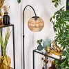 Koyoto lampa stojąca, lampa podłogowa łukowa chrom, czarny, 1-punktowy