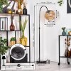 Koyoto lampa stojąca, lampa podłogowa łukowa chrom, czarny, 1-punktowy