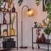 Koyoto lampa stojąca, lampa podłogowa łukowa chrom, czarny, 1-punktowy