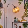 Koyoto lampa stojąca, lampa podłogowa łukowa chrom, czarny, 1-punktowy