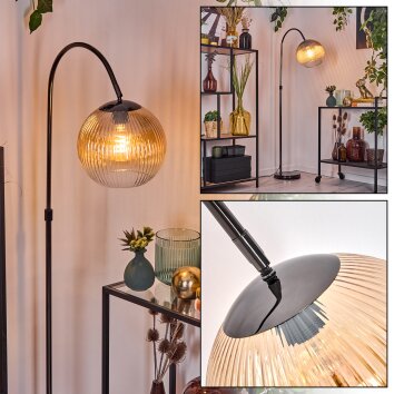 Koyoto Lampa stojąca Chrom, Czarny, 1-punktowy