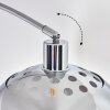 Baloca lampa stojąca, lampa podłogowa łukowa chrom, czarny, 1-punktowy