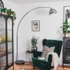 Baloca lampa stojąca, lampa podłogowa łukowa chrom, czarny, 1-punktowy