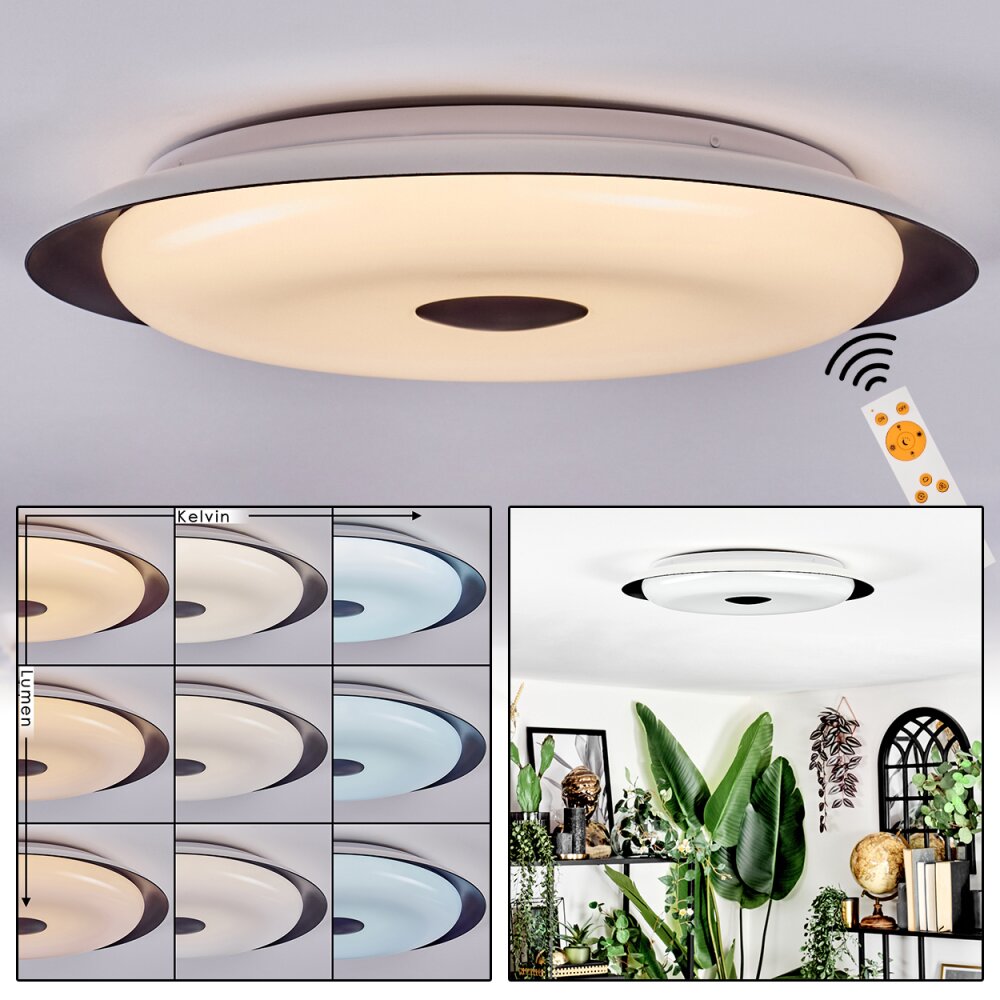 Goran Lampa sufitowa LED Czarny, Biały, 1-punktowy, Zdalne sterowanie main product photo