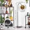 Koyoto lampa stojąca, lampa podłogowa łukowa chrom, czarny, 1-punktowy