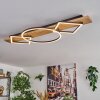 Pompu Lampa sufitowa LED Jasne drewno, Czarny, 2-punktowe