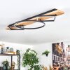Pompu Lampa sufitowa LED Jasne drewno, Czarny, 2-punktowe