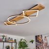 Pompu Lampa sufitowa LED Jasne drewno, Czarny, 2-punktowe