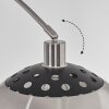 Baloca lampa stojąca, lampa podłogowa łukowa nikiel matowy, czarny, 1-punktowy