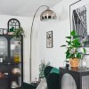 Baloca Lampa stojąca Nikiel matowy, Czarny, 1-punktowy