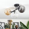 Chehalis Lampa sufitowa, Kula świetlna W kolorze bursztynu, Przezroczysty, Przydymiony, 3-punktowe