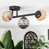 Chehalis Lampa sufitowa, Kula świetlna W kolorze bursztynu, Przydymiony, 3-punktowe