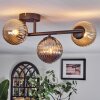 Chehalis Lampa sufitowa, Kula świetlna W kolorze bursztynu, Przydymiony, 3-punktowe