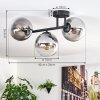 Gastor Lampa sufitowa, Kula świetlna Przezroczysty, Przydymiony, 3-punktowe