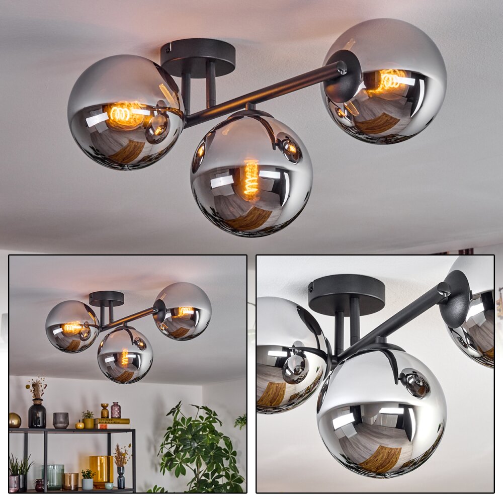 Gastor Lampa sufitowa, Kula świetlna Chrom, Przydymiony, 3-punktowe main product photo