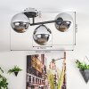 Gastor Lampa sufitowa, Kula świetlna Chrom, Przydymiony, 3-punktowe