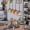 Koyoto lampa wisząca, kula świetlna, lampa wisząca złoty, przezroczysty, miedziany, przydymiony, 4-punktowe