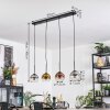 Koyoto lampa wisząca, kula świetlna, lampa wisząca złoty, przezroczysty, miedziany, przydymiony, 4-punktowe