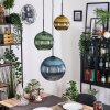 Koyoto lampa wisząca, kula świetlna, lampa wisząca kaskadowa 30 cm niebeieski, złoty, zielony, 3-punktowe