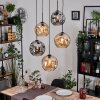 Ripoll Lampa wisząca, Kula świetlna, Lampa wiszącego klastra W kolorze bursztynu, Przydymiony, 5-punktowe
