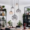 Koyoto lampa wisząca, kula świetlna, lampa wisząca kaskadowa bursztynowy, przezroczysty, przydymiony, 5-punktowe