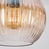 Koyoto lampa wisząca, kula świetlna, lampa wisząca kaskadowa bursztynowy, przezroczysty, przydymiony, 5-punktowe