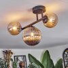 Chehalis lampa sufitowa, kula świetlna bursztynowy, przydymiony, 3-punktowe