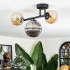 Chehalis Lampa sufitowa, Kula świetlna W kolorze bursztynu, Przydymiony, 3-punktowe