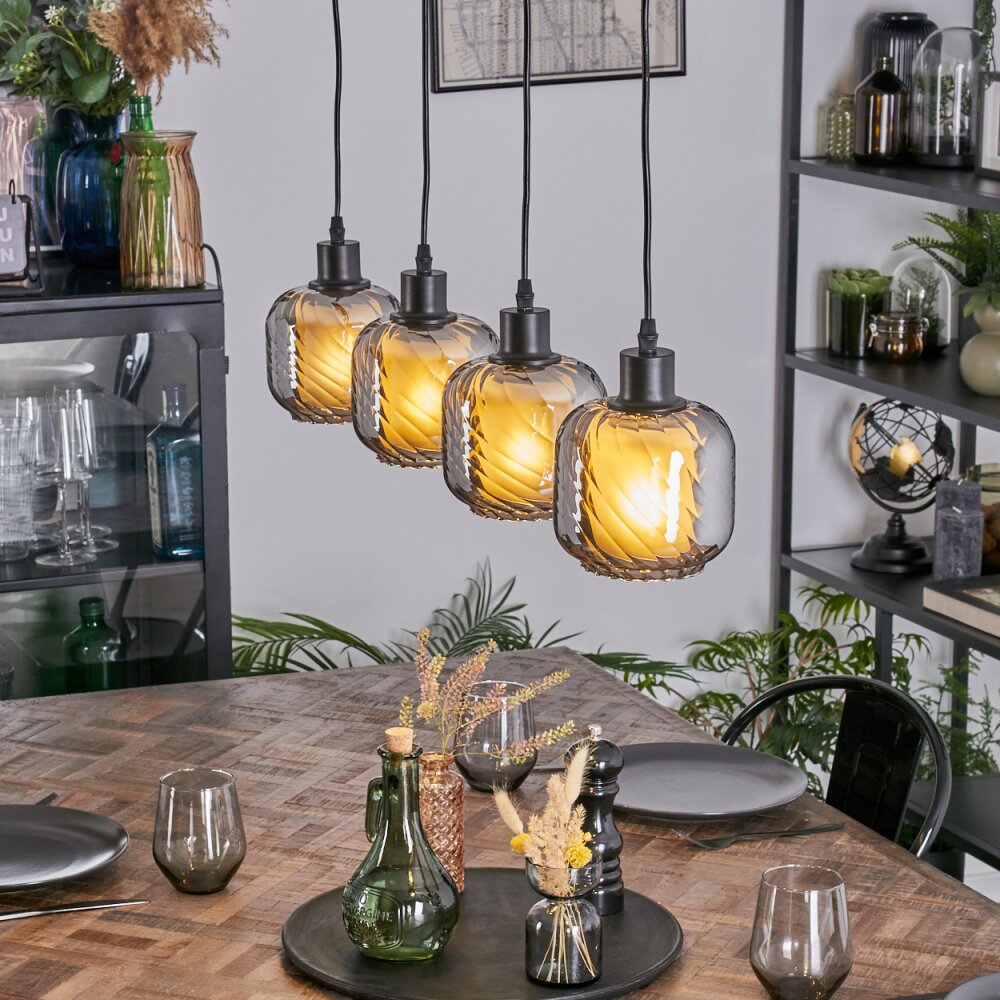 Fanhaes Lampa wisząca, Lampa wisząca Chrom, Przydymiony, 4-punktowe main product photo