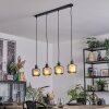 Fanhaes Lampa wisząca, Lampa wisząca Chrom, Przydymiony, 4-punktowe
