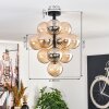 Chehalis Lampa sufitowa, Kula świetlna 39 cm LED W kolorze bursztynu, 13-punktowe