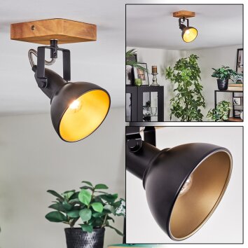 Hagan Lampa sufitowa, Spot sufitowy Chrom, Ecru, Czarny, 1-punktowy