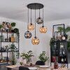 Ripoll lampa wisząca, kula świetlna, lampa wisząca kaskadowa bursztynowy, przydymiony, 5-punktowe