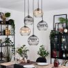 Ripoll Lampa wisząca, Kula świetlna, Lampa wiszącego klastra W kolorze bursztynu, Przezroczysty, Przydymiony, 5-punktowe