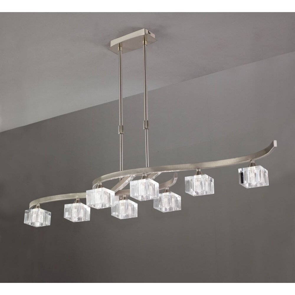 Mantra Cuadrax lampa wisząca Nikiel matowy, 8-punktowe main product photo
