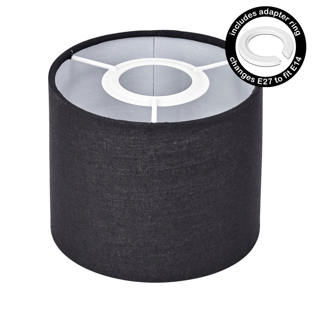 Klosz z tkaniny Bassagoda część zamienna, Klosz Czarny, Biały main product photo
