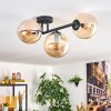 Gastor lampa sufitowa, kula świetlna bursztynowy, 3-punktowe