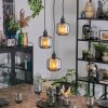 Fanhaes lampa wisząca, lampa wisząca, lampa wisząca kaskadowa chrom, przydymiony, 3-punktowe